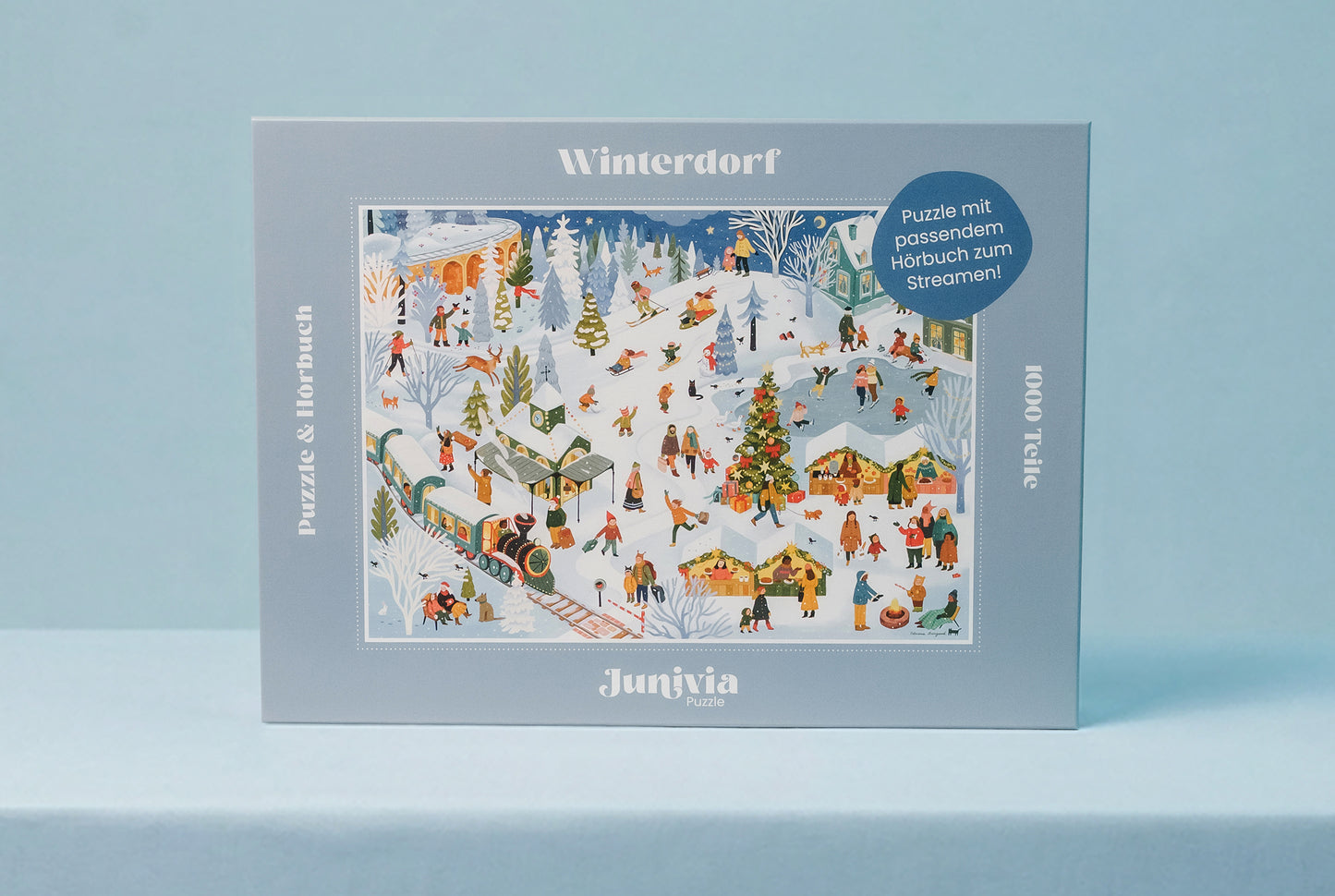 Winterdorf – 1000 Teile Puzzle mit Hörbuch*