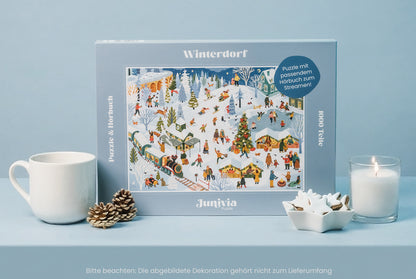 Winterdorf – 1000 Teile Puzzle mit Hörbuch*
