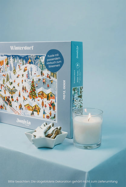 Winterdorf – 1000 Teile Puzzle mit Hörbuch*